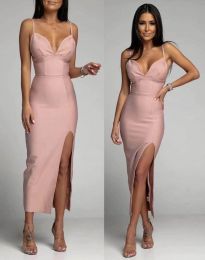 Дамска рокля в розово - код 9552