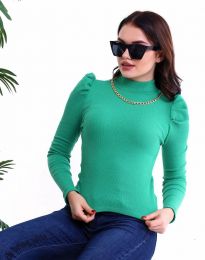 Атрактивна дамска блуза в зелено - код 5113