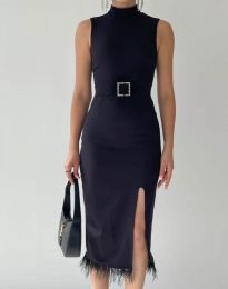 Стилна рокля в черно - код 42455