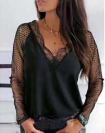 Елегантна дамска блуза в черно - код 7433