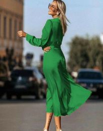 Елегантна дамска рокля в зелено - код 23023