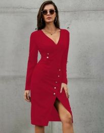 Атрактивна дамска рокля в червено - код 99660