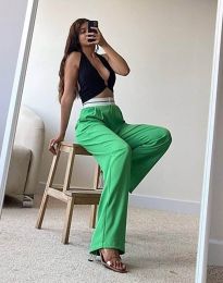 Елегантен дамски панталон в зелено - код 6583