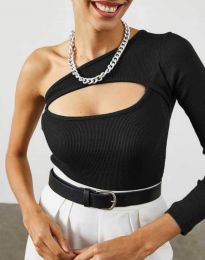 Дамска блуза в черно - код 1340