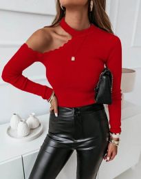 Атрактивна дамска блуза в червено - код 12386