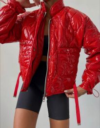 Атрактивно дамско яке в червено - код 4031