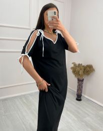 Атрактивна дамска рокля в черно - код 33995