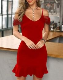 Елегантна дамска рокля в червено - код 8579