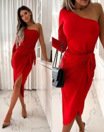 Елегантна дамска рокля в червено - код 7198