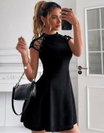 Атрактивна дамска рокля в черно - код 7260
