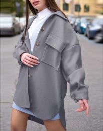 Дамско палто в сиво - код 4073