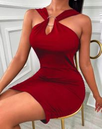Атрактивна дамска рокля в червено - код 7360