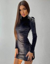 Атрактивна дамска рокля в черно - код 84655