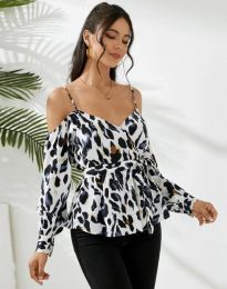 Дамска блуза с атрактивен десен - код 74522