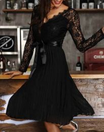 Атрактивна дамска рокля в черно - код 96055