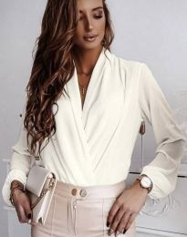 Елегантна дамска блуза в бяло - код 31377