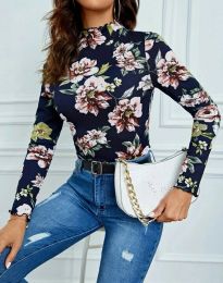 Дамска блуза с флорален десен - код 32291 - 1