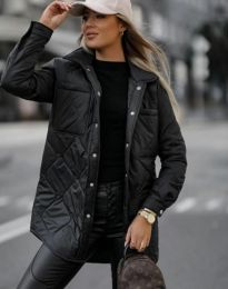Стилно дамско яке в черно - код 9111