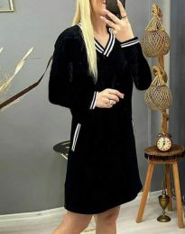 Атрактивна дамска рокля в черно - код 74566