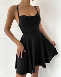 Атрактивна дамска рокля в черно - код 01020