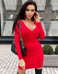Елегантна дамска рокля в червено - код 4981