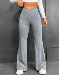 Дамски спортен панталон в сиво - код 12966
