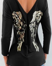 Атрактивна дамска блуза в черно - код 8038