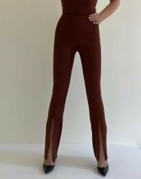 Дамски панталон в цвят кафяво - код 561003