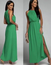 Дълга дамска рокля в зелено - код 3326