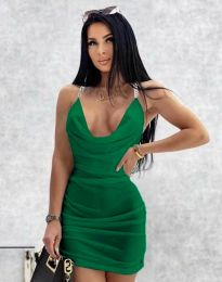 Къса секси рокля в зелено - код 6232