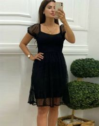 Атрактивна дамска рокля в черно - код 40168
