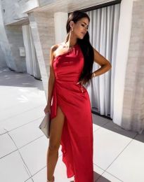 Екстравагантна дамска рокля в червено - код 36509