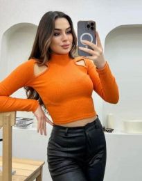 Атрактивна дамска блуза в оранжево - код 33100