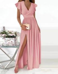 Елегантна дамска рокля в розово - код 0765
