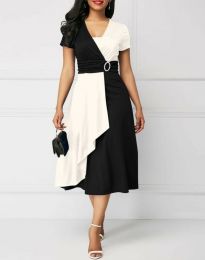 Дамска рокля в черно и бяло - код 8569