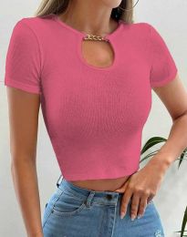 Атрактивна дамска тениска в розово - код 55733