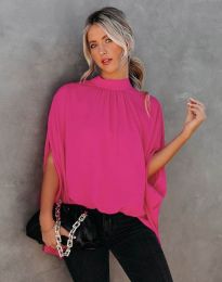 Ефектна дамска блуза в цвят циклама - код 3715