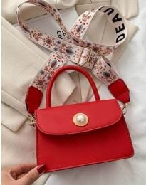 Стилна дамска чанта в червено - код B641