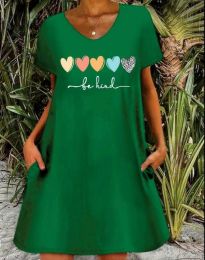 Атрактивна дамска рокля в зелено - код 75166