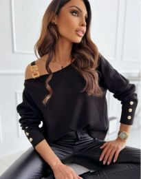 Атрактивна дамска блуза в черно - код 53088