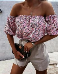 Дамска блуза с атрактивен десен - код 4728 - 2