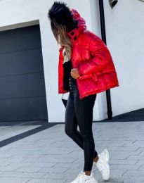 Атрактивно дамско яке в червено - код 9106