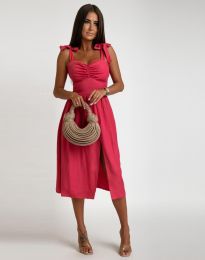 Атрактивна дамска рокля в червено - код 22198