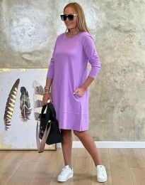 Атрактивна дамска рокля в лилаво - код 71069