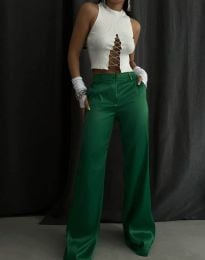 Атрактивен дамски панталон в зелено - 01013