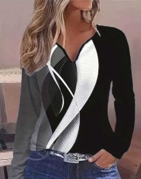 Ефектна дамска блуза - код 66031 - 1