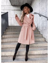 Дамско палто в розово - код 5391