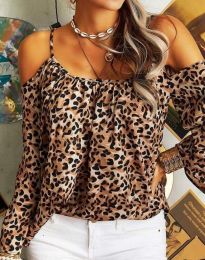 Дамска блуза с животински десен - код 12100 - 1