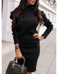 Комплект от пола и блуза в черно - код 11507
