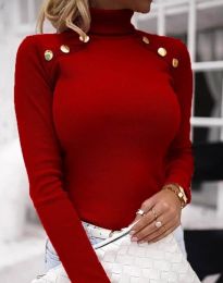 Ефектна дамска блуза в червено - код 1960